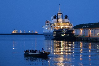 小樽港(夜・にっぽん丸、運河クルーズ)