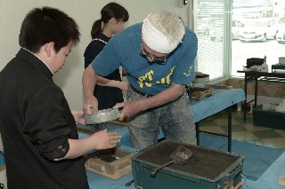 製作体験(鋳物キーホルダー)